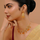 Aureole Choker Necklace Set - Noor