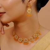 Aureole Choker Necklace Set - Noor