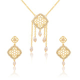 Halo Drift Short Necklace Set - Noor