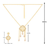 Halo Drift Short Necklace Set - Noor