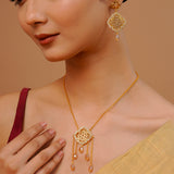 Halo Drift Short Necklace Set - Noor