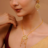 Halo Drift Short Necklace Set - Noor