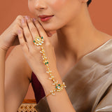 Meher - Adaab hathphool, Women Gold Green Hathphool