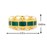 Meher - Diwan ring, Women Gold Kundan Enamel Ring