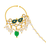 Meher - Diwan nosering, Women Gold Pearl Chain Nath