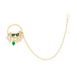 Meher - Diwan nosering, Women Gold Pearl Chain Nath