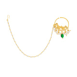 Meher - Diwan nosering, Women Gold Pearl Chain Nath