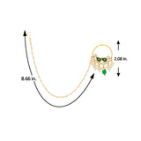 Meher - Diwan nosering, Women Gold Pearl Chain Nath