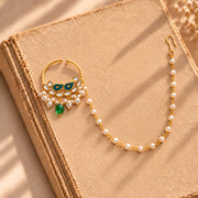 Meher - Diwan nosering, Women Gold Pearl Chain Nath