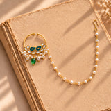 Meher - Diwan nosering, Women Gold Pearl Chain Nath