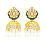 Meher - Shalimar Jhumki Earring, Women Gold Pearl Jhumki