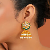 Meher - Shalimar Jhumki Earring, Women Gold Pearl Jhumki