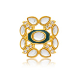 Meher - Takht Ring, Women Gold Adjustable Ring