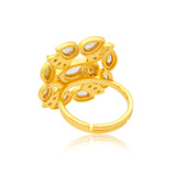 Meher - Takht Ring, Women Gold Adjustable Ring