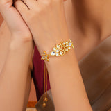 Meher - Noorzaad Bracelet, Women Gold Kundan Bracelet