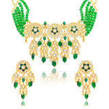 Meher - Noor Mahal Choker necklace, Women Gold Kundan Choker Set