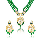 Meher - Shahnoor Long necklace, Women Gold Kundan Long Set