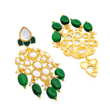 Meher - Shahnoor Long necklace, Women Gold Kundan Long Set
