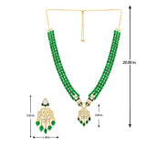 Meher - Shahnoor Long necklace, Women Gold Kundan Long Set