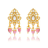 Meher - Gul Mahal necklace, Women Gold Pink Bridal Set
