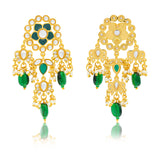 Meher - Noor Mahal Dangler earring, Women Gold Kundan Dangler