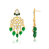Meher - Nishat Dangler earring, Women Gold Kundan Chandbali