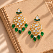 Meher - Nishat Dangler earring, Women Gold Kundan Chandbali