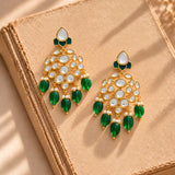 Meher - Nishat Dangler earring, Women Gold Kundan Chandbali