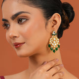 Meher - Nishat Dangler earring, Women Gold Kundan Chandbali