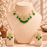 Meher - Zeenat necklace, Women Gold Pearl Choker Set
