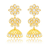Meher - Mumtaz  Jhumki Earring, Women Gold Kundan Jhumki
