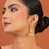 Meher - Mumtaz  Jhumki Earring, Women Gold Kundan Jhumki