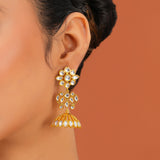 Meher - Mumtaz  Jhumki Earring, Women Gold Kundan Jhumki