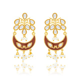 Meher - Mumtaz  Dangler Earring, Women Gold Kundan Chandbali
