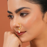 Meher - Mehrunisa Nose ring, Women Gold Pearl Drop Nath