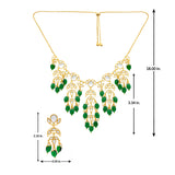 Meher - Gulnaar necklace, Women Gold Kundan Necklace Set