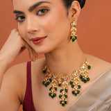 Meher - Gulnaar necklace, Women Gold Kundan Necklace Set