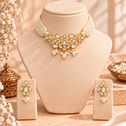Meher - Nazakat Choker necklace, Women Gold Dori Choker Set