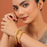 Meher - Sitara Bangle, Women Gold Kundan Openable