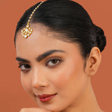 Meher - Mehrab Maangtika, Women Gold Pearl Maang Tikka