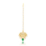 Meher - Gumbad Maangtika, Women Gold Kundan Maang Tikka
