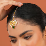 Meher - Gumbad Maangtika, Women Gold Kundan Maang Tikka
