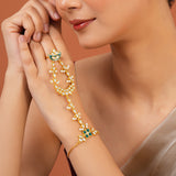 Meher - Dastaan Hathpfool, Women Gold Floral Hathphool