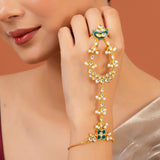 Meher - Dastaan Hathpfool, Women Gold Floral Hathphool