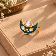 Meher - Dastaan ring, Women Gold Chaand Kundan Ring