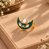 Meher - Dastaan ring, Women Gold Chaand Kundan Ring