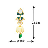 Meher - Taj Dangler earring, Women Gold Enamel Dangler