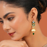 Meher - Taj Dangler earring, Women Gold Enamel Dangler