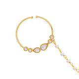 Meher - Naaz Nose ring, Women Gold Kundan Bridal Nath