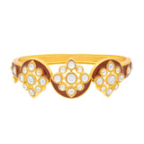 Meher - Zoya Bangle, Women Gold Red Kundan Bangle
